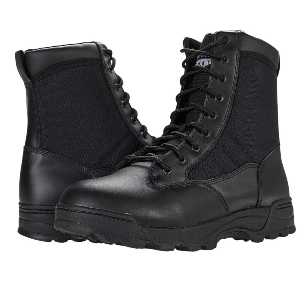 Original SWAT Mens Classic 9' Lace Up Boots US 16 EU 50 Black Leather EUC